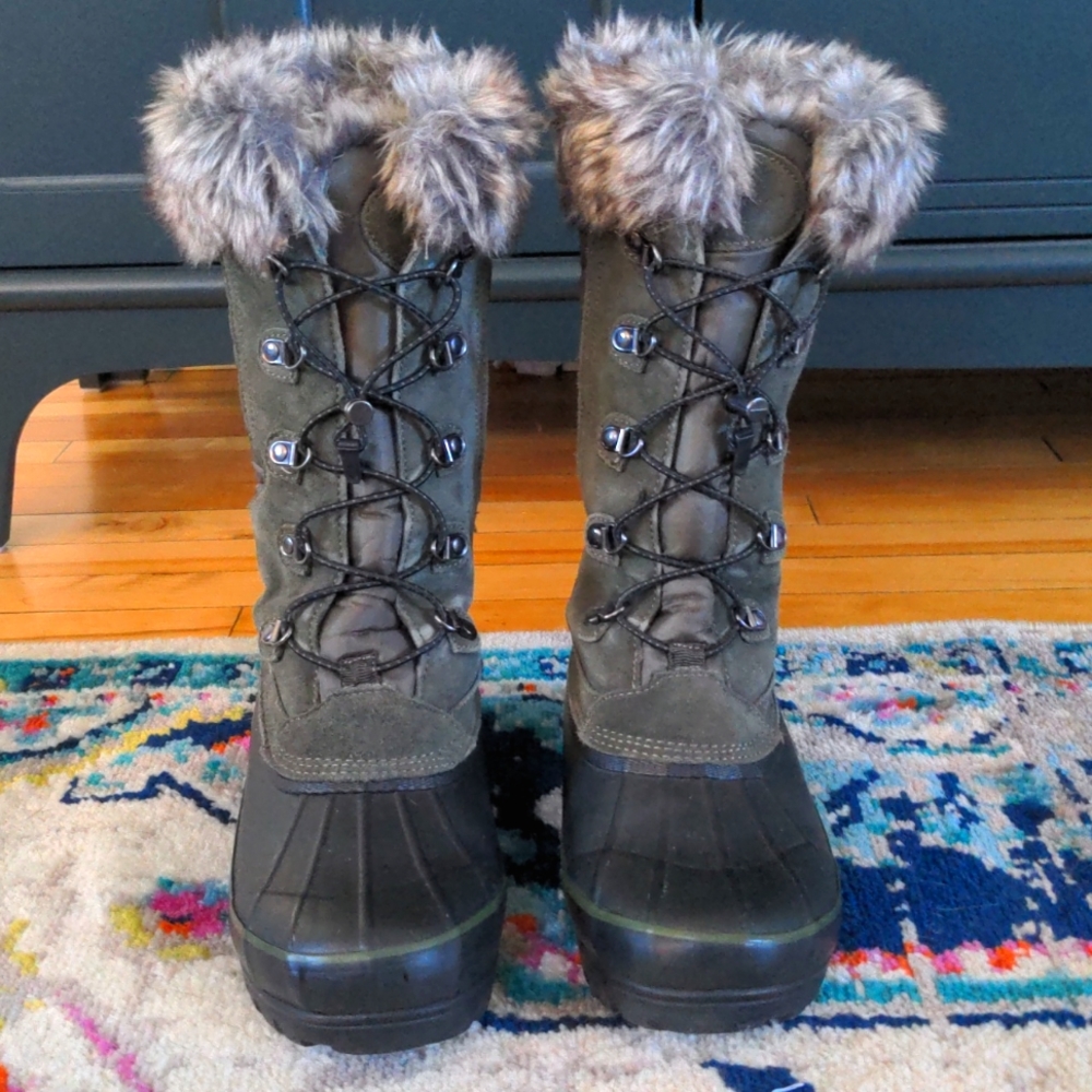 Lands’ End Green Winter Snow Boots Size 9B